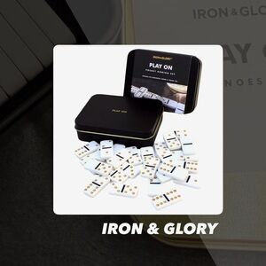 EUC Iron And Glory Mini Dominoes Set